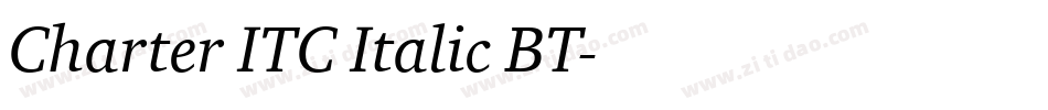 Charter ITC Italic BT字体转换